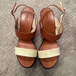 Jimmy Choi wooden wedge size 39